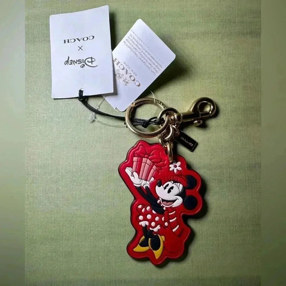 COACH x Disney Minnie Holiday Bag Charm NWT - Picture 1 of 4